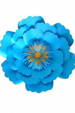 Molde de flor Azul Turquesa para descargar Gratis