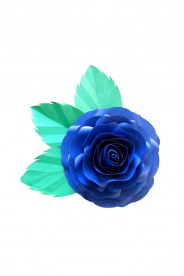 Molde de Rosa Azul para descargar Gratis