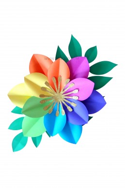 Molde de flor Pequeña Arcoiris para descargar Gratis