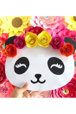 Molde de Panda Decorativo para descargar Gratis en PDF