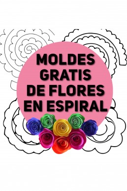Moldes de Flores en Espiral par Descargar Gratis en PDF