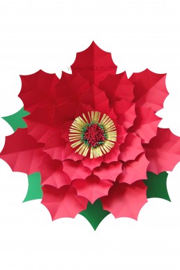 Molde de Flor de Navidad para Descargar GRATIS en PDF