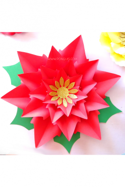Moldes de flor para Decorar en Navidad Descarga Gratuita en pdf