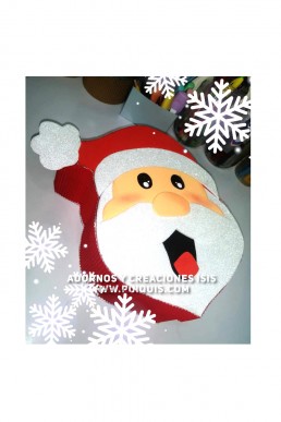 Moldes de Santa Claus para Decorar caja de regalo Descarga Gratuita en PDF