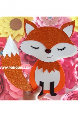 Moldes de Foxy ADORNO DECORATIVO Adorable para Descargar Gratis en PDF