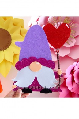 Moldes de Gnome Adorable con Corazon para San Valentín Descarga Gratuita en PDF