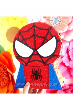 Moldes de Mini Piñata Cotillón Hombre Araña para descargar Gratis en PDF