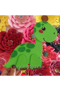 Moldes de Dinosaurio Pequeño Decorativo en Foami Descarga Gratuita en PDF