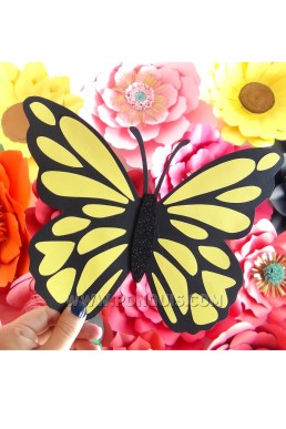 Moldes para realizar Mariposa Monarca Decorativa Gratuitos en PDF