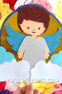 Moldes para Descargar Gratis de Cake Topper Bautizo de Niño en PDF