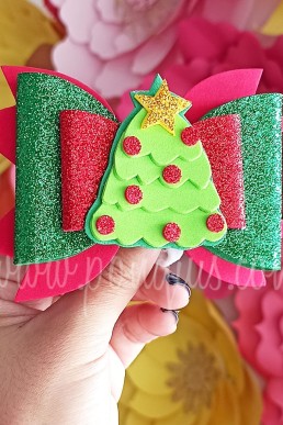 Moldes para realizar Lazos de Niña con Arbolito de Navidad