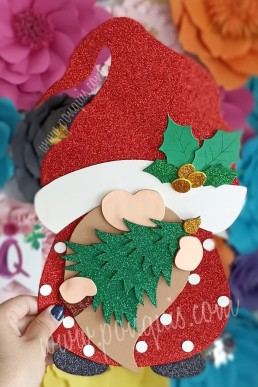 Moldes para realizar Gnomo de Navidad super lindo y decorativo