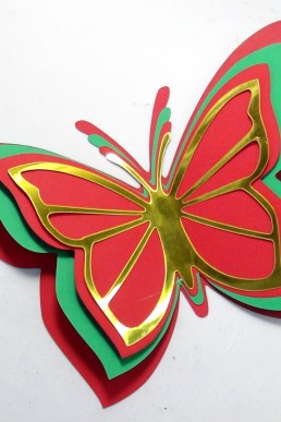 Moldes para realizar Mariposas de Navidad Grandes