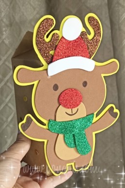 Moldes para hacer cajitas de regalo o de dulces de Reno