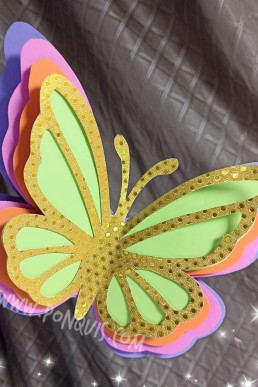 Moldes para realizar Maripositas decorativas de papel para descargar gratis en pdf