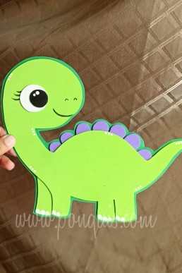 Moldes para realizar Dinosaurio bebe decorativo en pdf