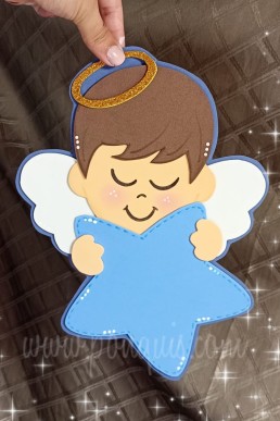 Moldes para realizar Niño Angel Topper de Bautizo para descargar Gratis