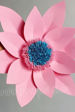 Moldes para realizar flor de Papel Mediana para acomparñar decoraciones con flores gigantes