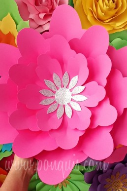 Moldes de pètalos para hacer flores gigantes en papel carulina descarga Gratis en pdf