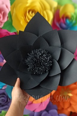 Moldes de petalos para realizar flor de papel para imprimir en pdf