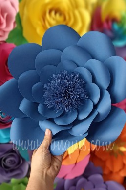 Moldes de petalos para realizar flor de papel Gigante descarga gratis en pdf