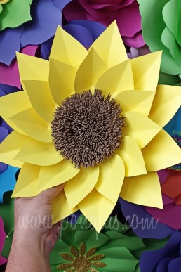 Moldes para realizar Girasol decorativo de Catulina descargar Gratis