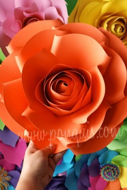 Moldes de petalos para realizar Rosas de Papel gigantes descarga Gratis con cupon