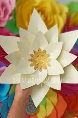 Moldes para realizar flores de papel para decoraciones de fiestas y eventos