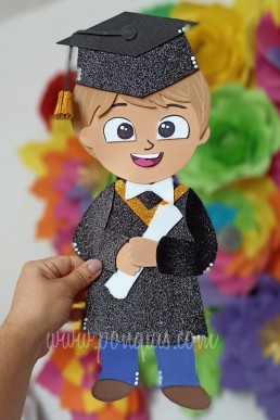 Moldes para hacer figura decorativa de niño con traje de Graduaciòn descarga gratis en PDF