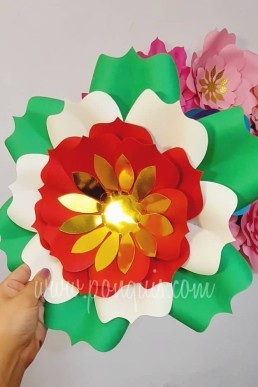 Moldes para hacer flores de papel gigantes dias patrios de Mexico
