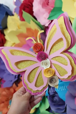 Moldes para realizar Mariposa Decorativa en cartulina Descarga Gratis en PDF