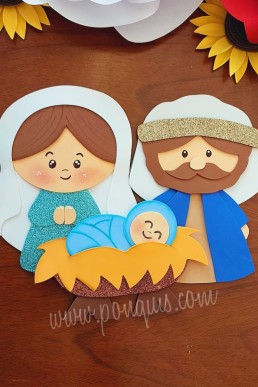 Moldes de Niño Jesus para realizar Nacimiento Descarga Gratis en PDF