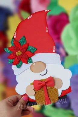 Moldes para realizar Gnomo decorativo de Navidad Descarga Gratis en PDF