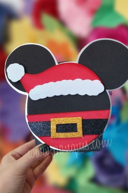 Moldes para realizar Cajitas Dulceros de Mickey de Navidad Descarga Gartis en PDF