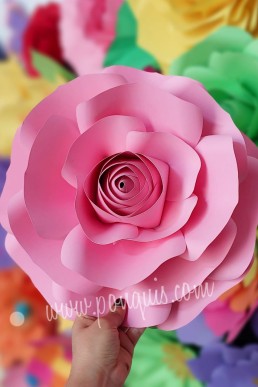 Moldes para hacer rosa de papel cartulina gigante descarga GRATIS en  PDF