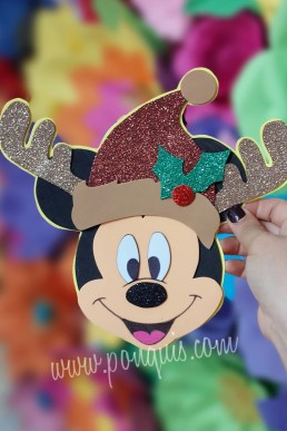 Moldes para hacer Mickey Reno de Navidad Descarga Gratis en PDF
