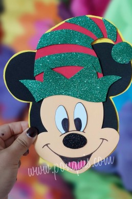 Moldes para realizar Aplique decorativo de Mickey Elfo de Navidad Descarga Gratis en PDF