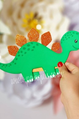 Moldes para hacer Dinosaurio decorativo de Fomy Descarga Gratis en PDF