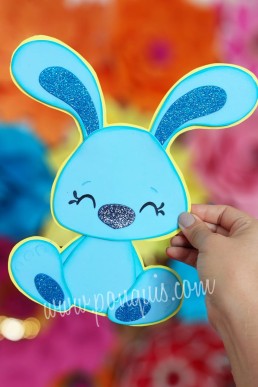 Moldes para realizar Conejo de Pascua decorativo Descarga Gratis en PDF