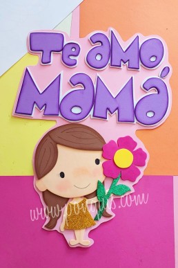Moldes para realizar aplique de dia de las Madres Te Amo Mama Descarga Gratis en PDF
