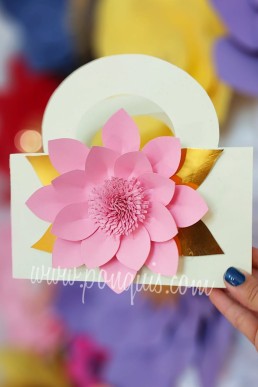 Moldes para hacer cajita de regalo con flor Descarga Gratis en PDF