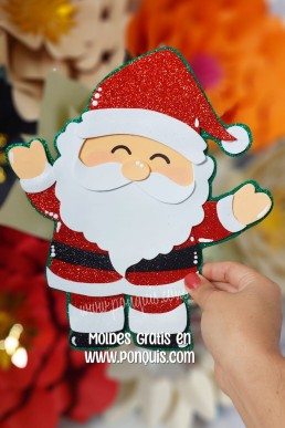 Moldes para hacer Santa Claus decorativo de Foamy Descarga Gratis en PDF