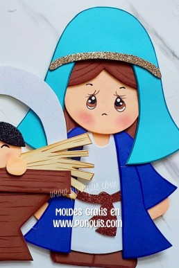 Moldes para realizar Virgen Maria para hacer Nacimiento Descarga Gratis en PDF