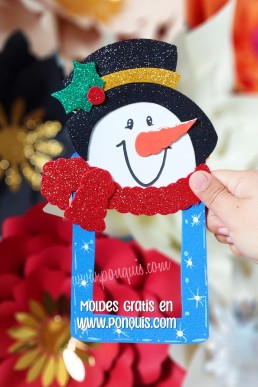 Moldes para hacer Muñeco de nieve para decorar apagadores Descarga Gratis en PDF