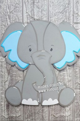Moldes para hacer Elefante decorativo de foami Descargar GRATIS en PDF