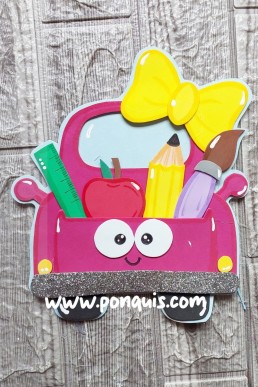 Moldes para hacer Topper decorativo de carpetas escolares