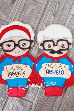 Moldes para hacer Abuelitos decorativos de foami DFescarga GRATIS