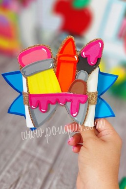 Moldes para hacer lazo de articulos escolares descarga GRATIS en PDF