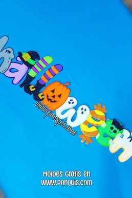 Moldes para descargar en PDF de Letrero HALLOWEEN