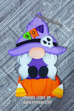 Moldes para hacer Gnomo decorativo de Halloween